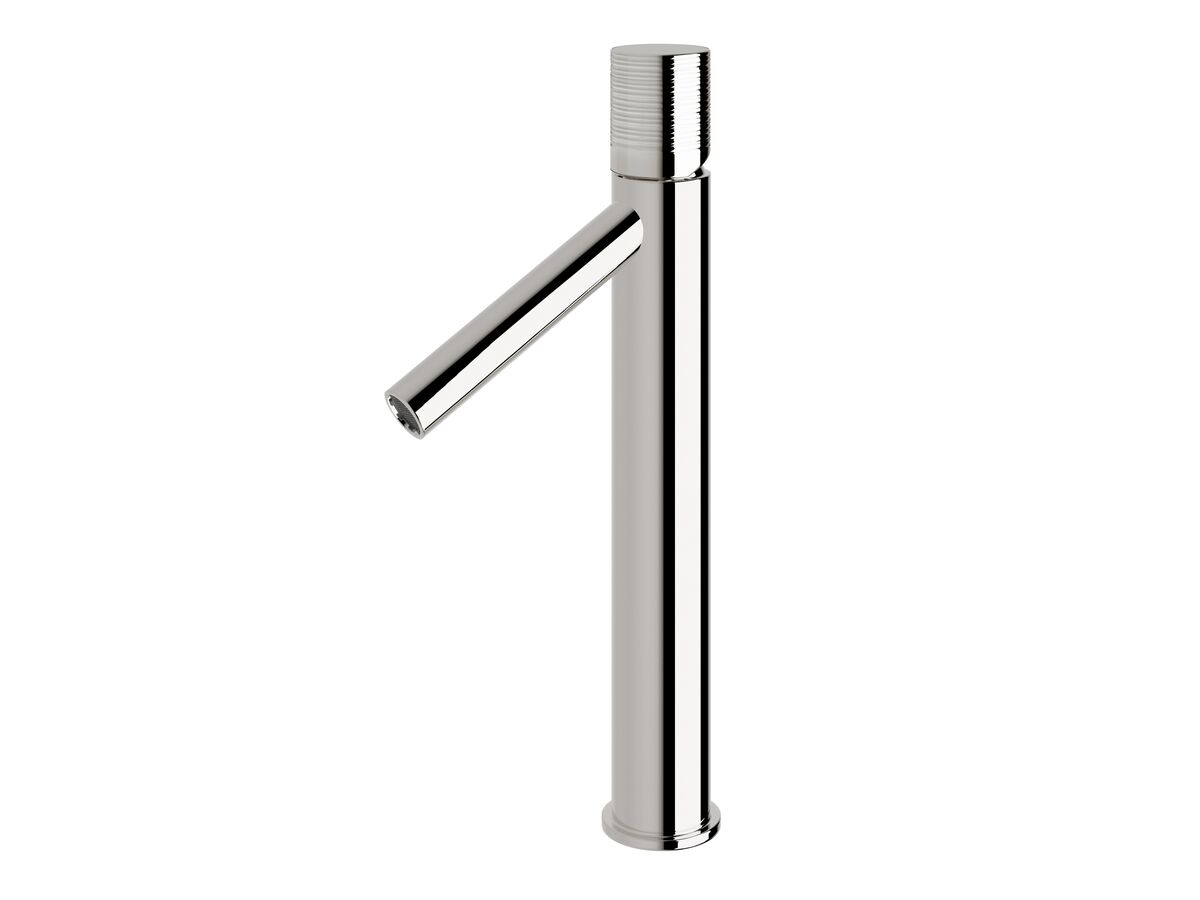 Milli Pure Extended Basin Mixer Tap with Cirque Textured Handle Chrome (6 Star)
