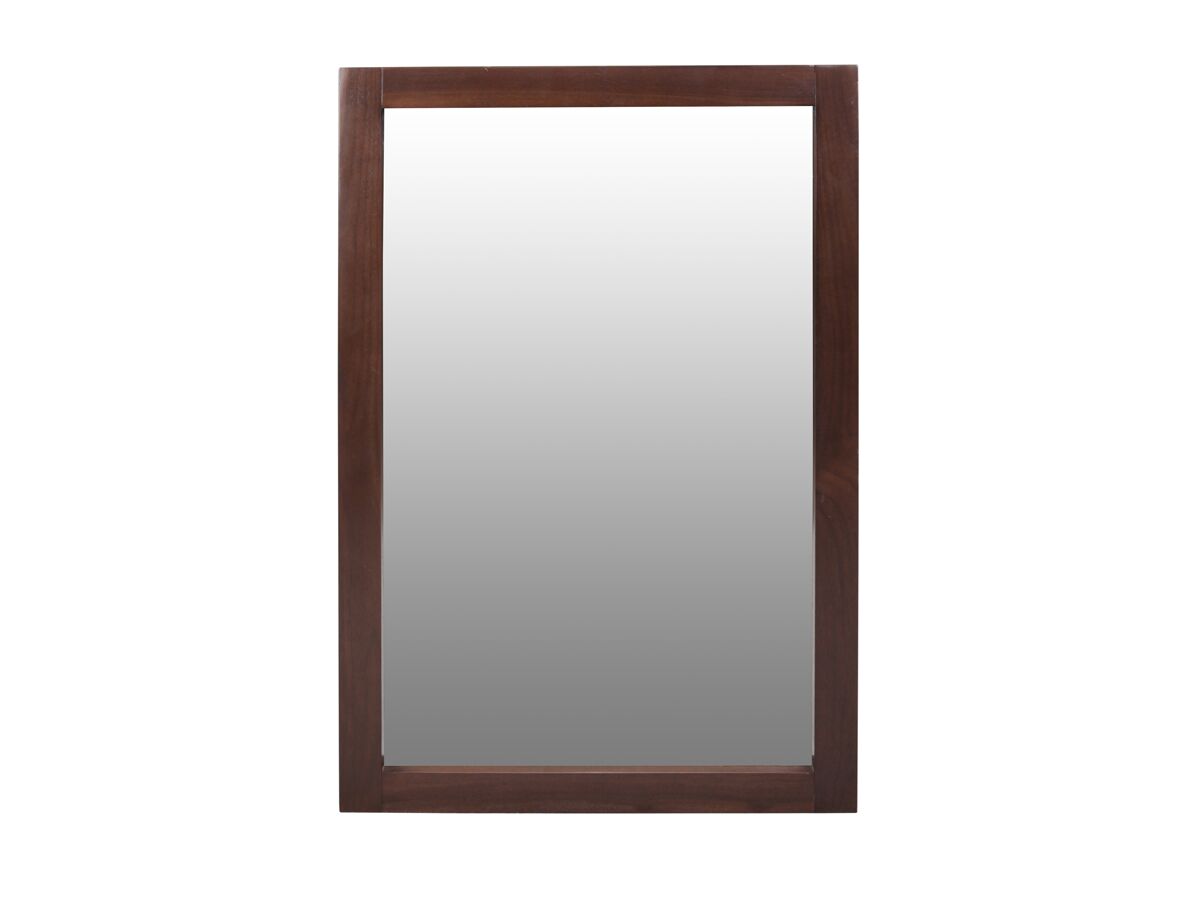 Mizu 900mm x 600mm Bloc Wall Mounted Mirror Walnut from Reece