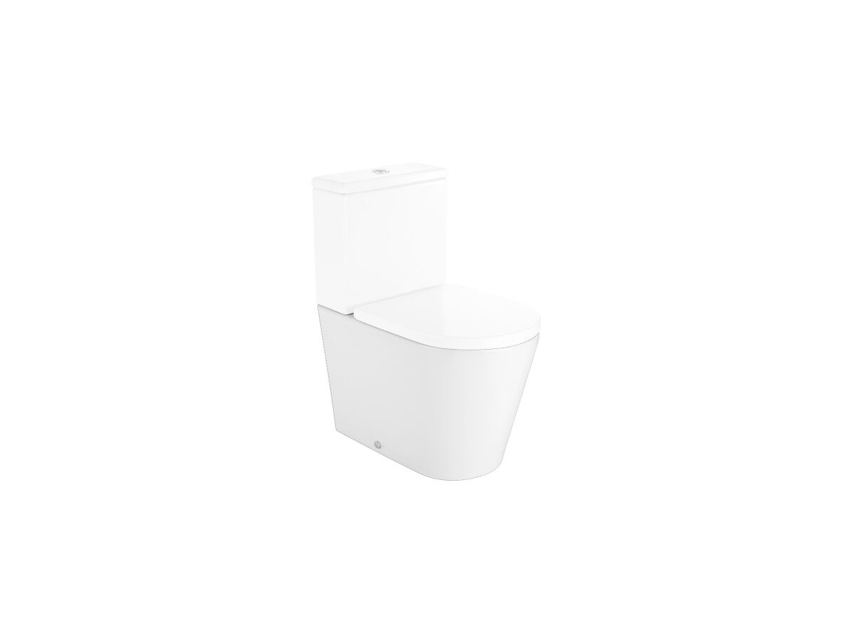 Roca Inspira Rimless Close Coupled Back to Wall Back Inlet Pan Only White (4 Star)
