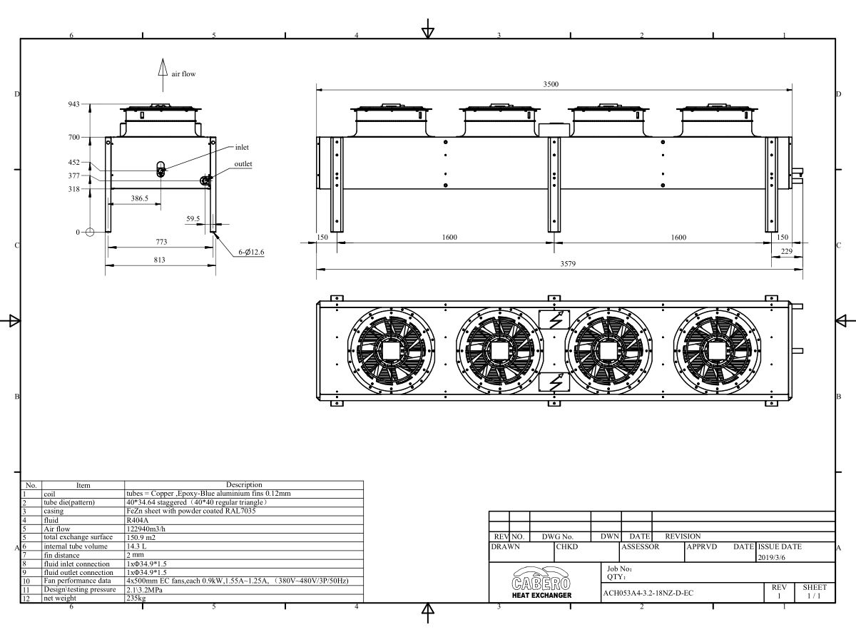 Cabero Condenser ACH053A4-3.2-18NZ-D-EC