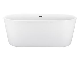 Posh Solus Freestanding Bath with Overflow 1500 x 700 x 600mm White
