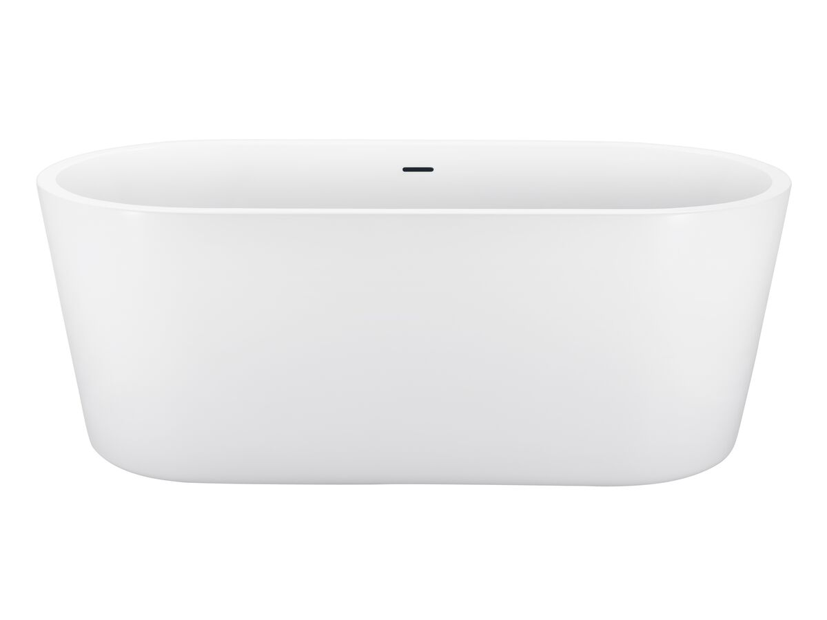 Posh Solus Freestanding Bath with Overflow 1500 x 700 x 600mm White