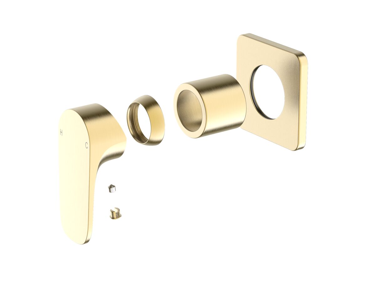Hero - Mizu Silk Shower Mixer Tap Trimset Brushed Brass Lead Free
