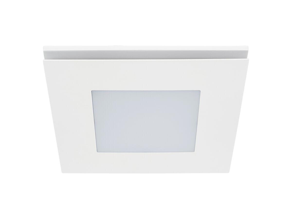 Kado Lux HiFlow 200 LED Exhaust Fan Square Matte White from Reece