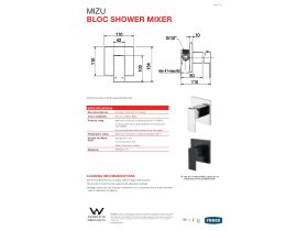 Technical Guide - Mizu Bloc Shower Mixer Chrome