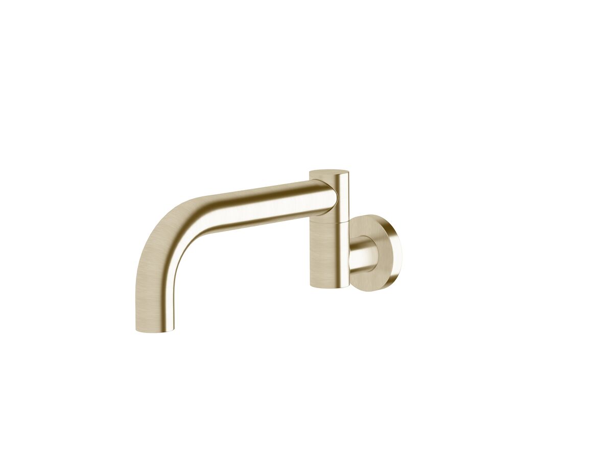 Scala Bath Outlet Swivel Curved 210mm LUX PVD Brushed Platinum Gold