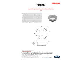 Specification Sheet - Mizu Drift Drop In Grate Round 50mm Brushed Gunmetal
