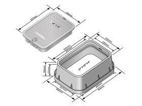 NDS Recycled Plastic Valve Box 14 x 19 x 6"