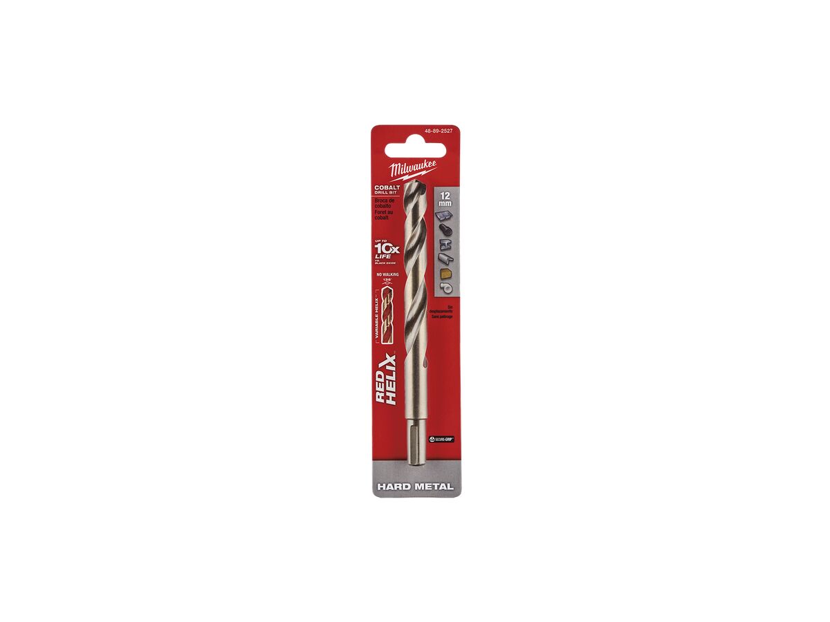 Milwaukee Red Helix Cobalt Drill Bit 12mm