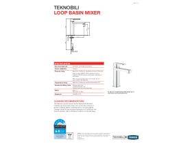 Technical Guide - Teknobili Loop Basin Mixer Chrome (5 Star)