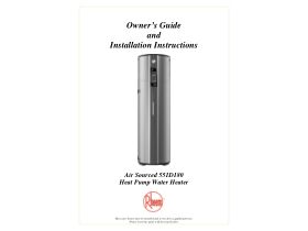 Owner's Guide & Installation Instructions - Rheem Ambipower MDc-180 Heat Pump 2.4kW Blue Anode R513a