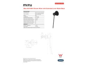 Specification Sheet - Mizu Drift MK2 Shower Mixer with Extended Lever Matte Black