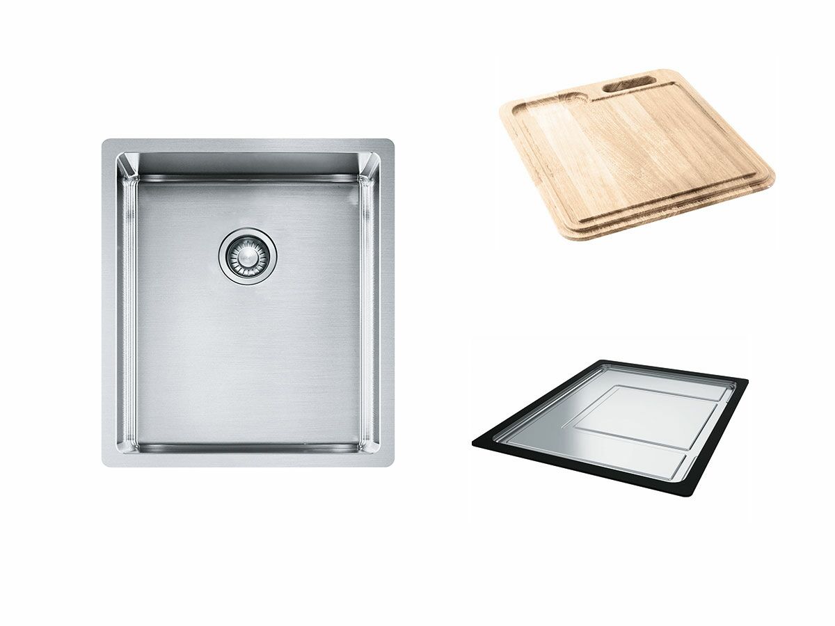 Franke Bow BXX21036 Single Bowl Inset/Undermount/Flushmount Sink Pack
