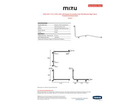Specification Sheet - Mizu Drift 1110 x 1030 x 600 x 90 Degree Accessible Grab Rail Modular Right Hand Polished Stainless Steel