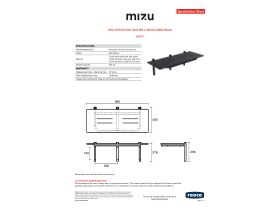 Specification Sheet - Mizu Drift Shower Seat 960 x 400mm Matte Black