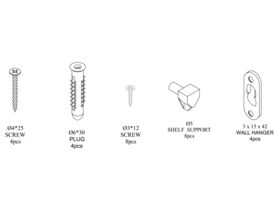 Posh Dominique MKII Mirror Cabinet Fixing Kit