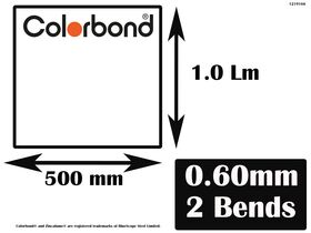 Flashing Colorbond 2 Bend .60mm 500mm