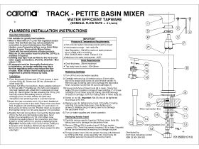 Installation Instructions - Caroma Track Mini Basin Mixer Tap Chrome (6 Star)