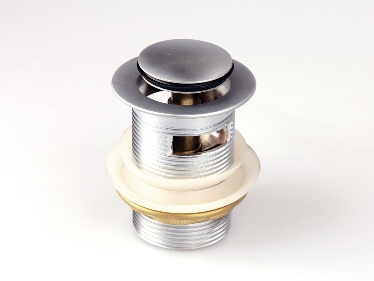 Mizu Plug & Waste 40mm Push/Plug with Overflow Satin from Reece