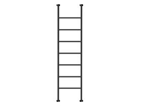 Hero - Milli Pure Heated Towel Rail Floor to Ceiling (Hardwired Floor Cable Entry) 550mm Matte Black