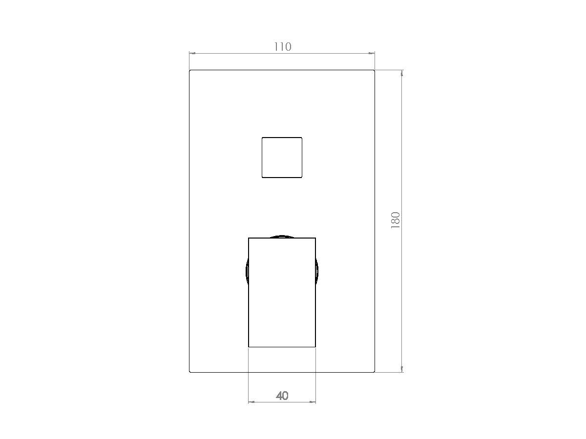 Teknobili Solido F Shower Mixer with Diverter Chrome