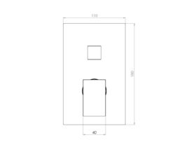 Teknobili Solido F Shower Mixer with Diverter Chrome