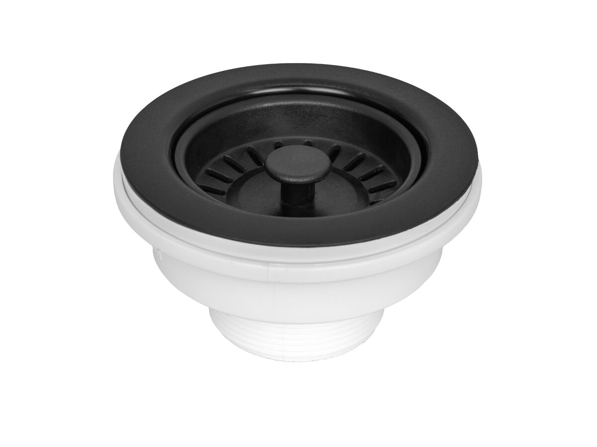 Memo Basket Plug & Waste 90mm x 50mm (Suits all Sinks) Matte Black from ...