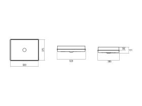 Alape Metaphor Semi Inset Basin 500mm White
