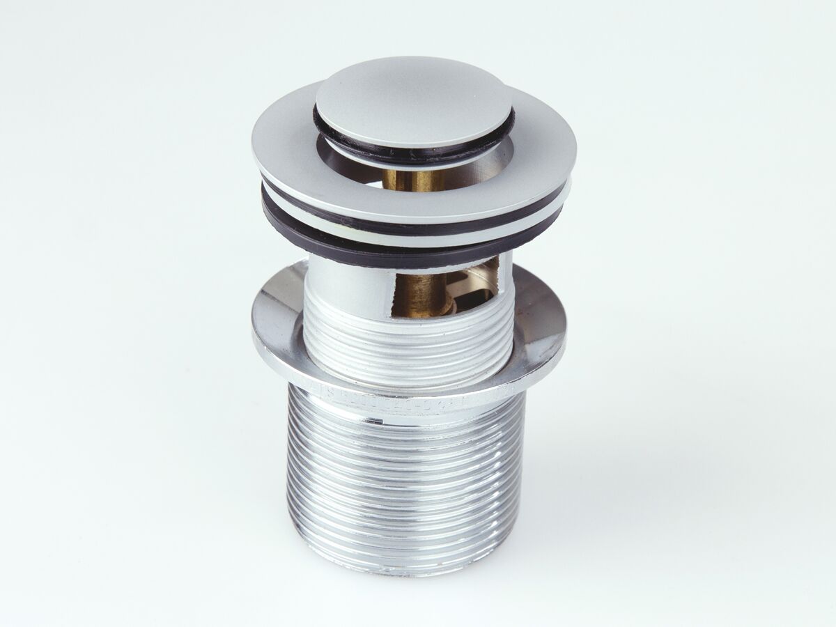 Mizu Plug & Waste 32/40mm x 80mm Push/Plug Overflow Satin from Reece