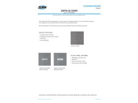 Specification Sheet - Zurn Satin Stainless Steel Dual Flush Panel 330mm x 330mm