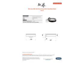 Specification Sheet - Milli Axon MK2 Wall Mount Soap Dish Glass/Matte Black