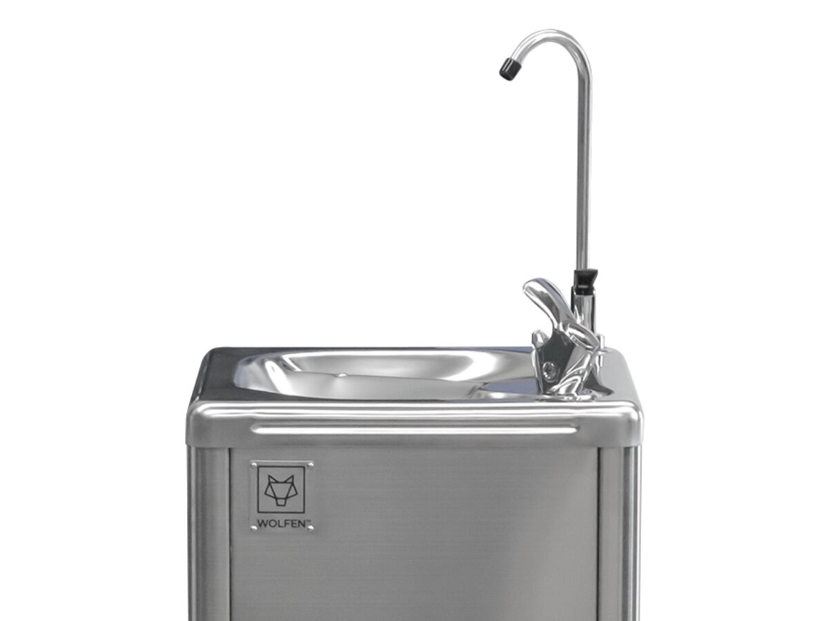 Wolfen Sensor Drinking Fountain with Glass Filler 19 litres per hour Non filtered Stainless Steel