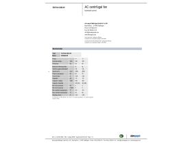 Specification Sheet - EBM Backward Curved Radial 180mm R2E180-CB28-09