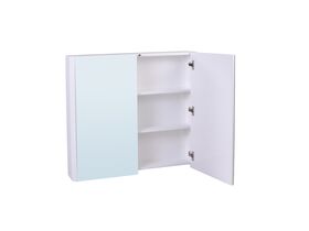 Posh Solus 900mm Mirror Cabinet 2 Doors White