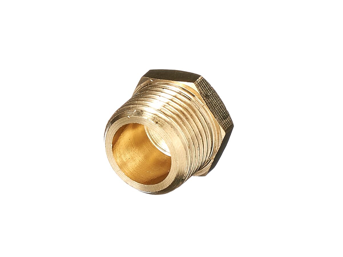 Brass Plug Hex 10mm from Reece