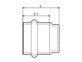 >B< Press Stainless Steel Stop End