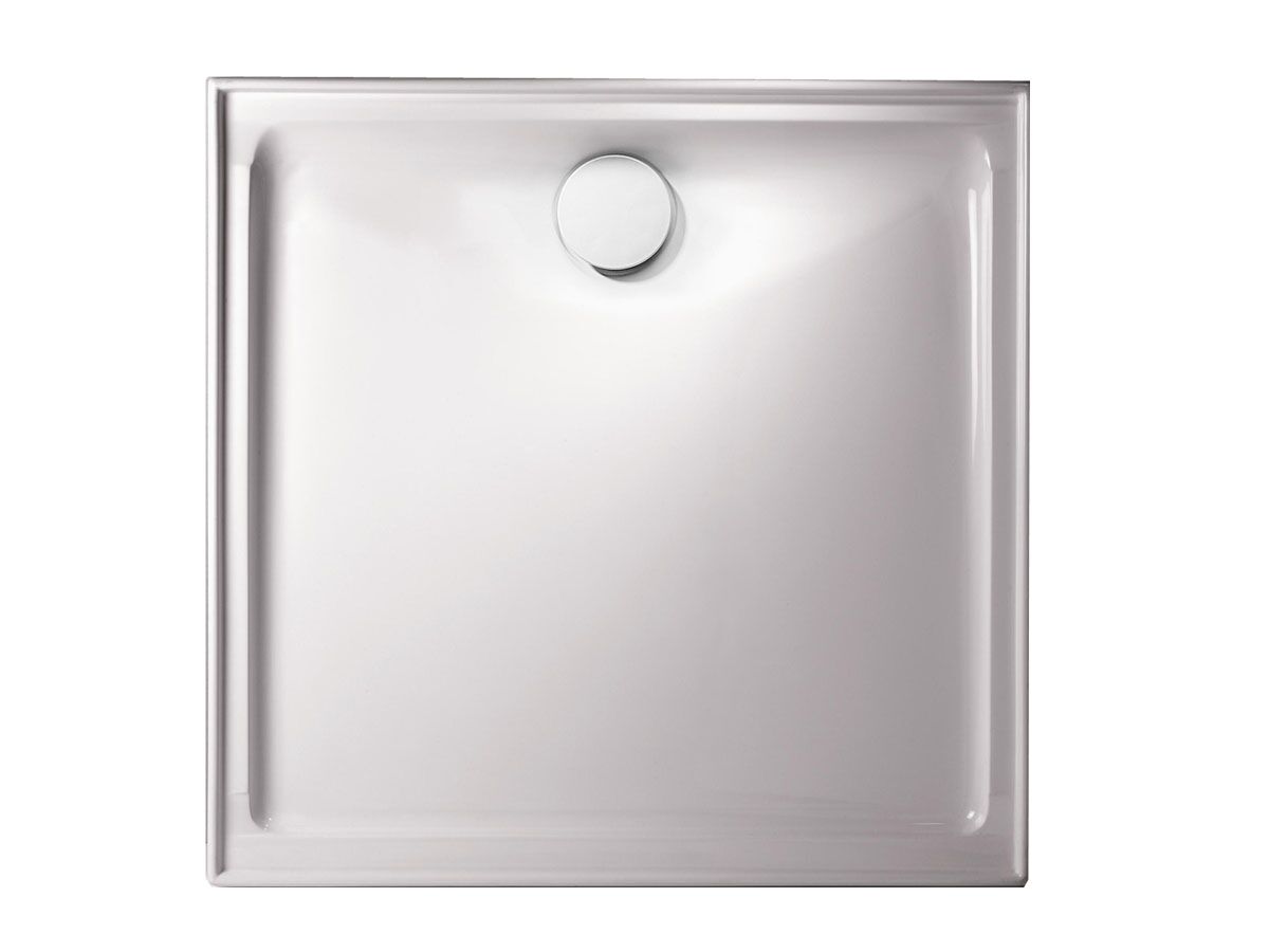Marbletrend Easy RX Square Shower Base Rear Outlet 900mm White