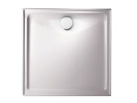 Marbletrend Easy RX Square Shower Base Rear Outlet 900mm White