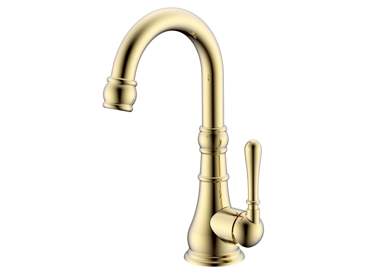 Milli Voir Basin Mixer Lever Handle Brass Gold (5 Star)