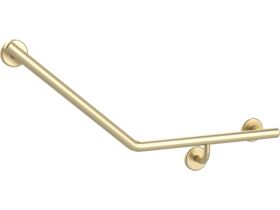 Mizu Drift 450 x 450 x 40 Degree Ambulant Toilet Grab Rail Right Hand Brushed Brass
