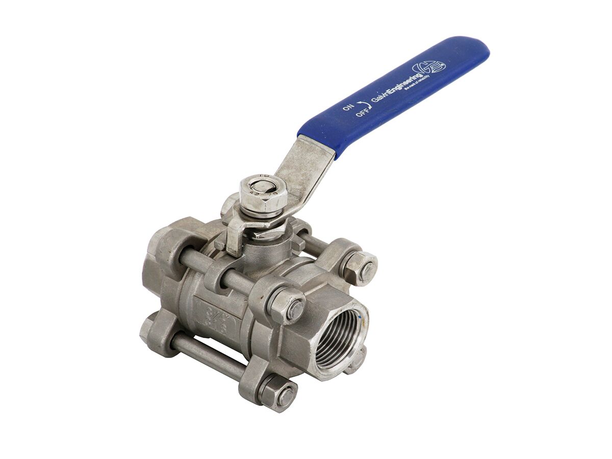 Zetco Watermarked 3 Piece Stainless Steel Ball Valve Female & Female ...