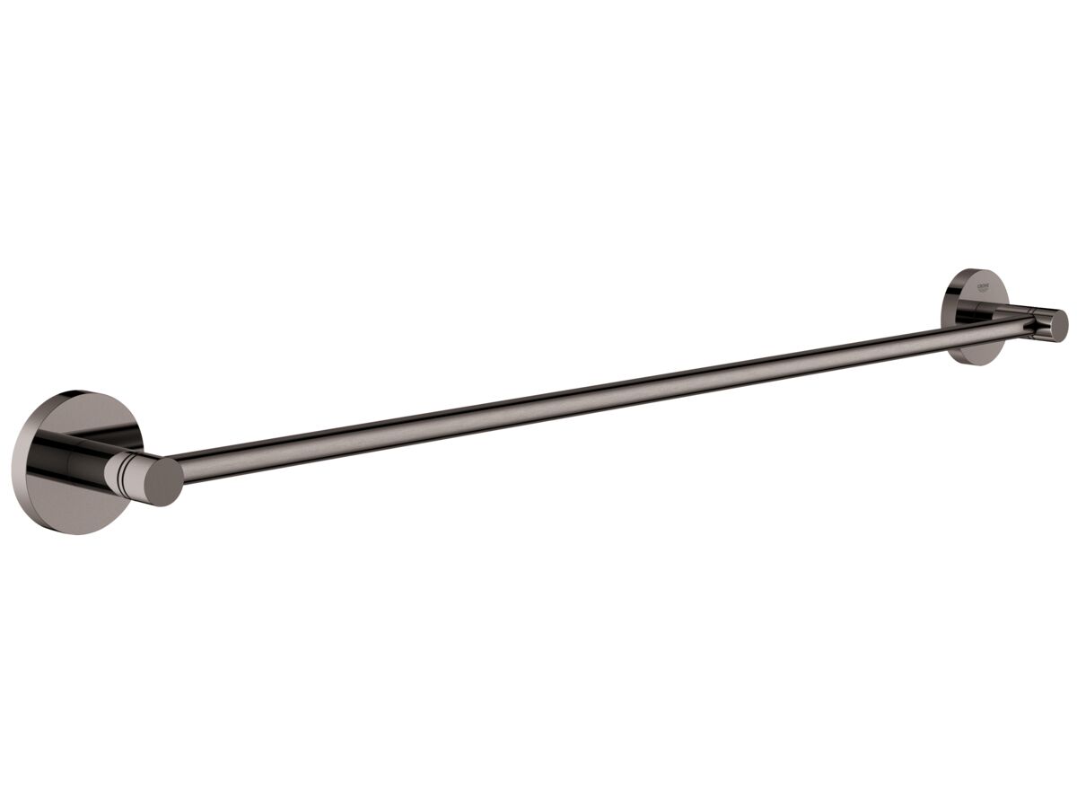 GROHE Essentials Accessories Single Towel Rail 600mm Hard Graphite from Reece