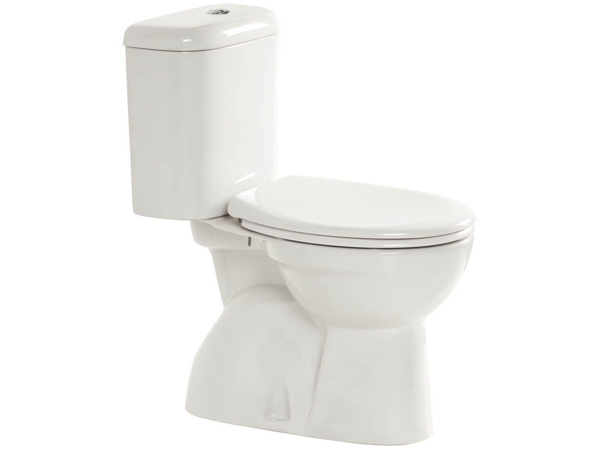 American Standard Studio Round Close Coupled Toilet Suite (S Trap) with Soft Close Quick Release White (4 Star)