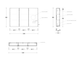 Posh Domaine Plus Shaving Cabinet Graph Int LED 1200x800 3 Door