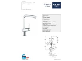 Technical Guide - GROHE Minta L Sink Mixer with Pull Out Aerator Chrome (4 Star)
