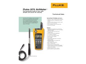 Technical Data - Fluke Airmeter Kit with Velocity Probe FLUKE975V