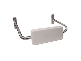 Grab Rail with Back Rest Access Toilet Straight PVC/Satin Stainless Steel