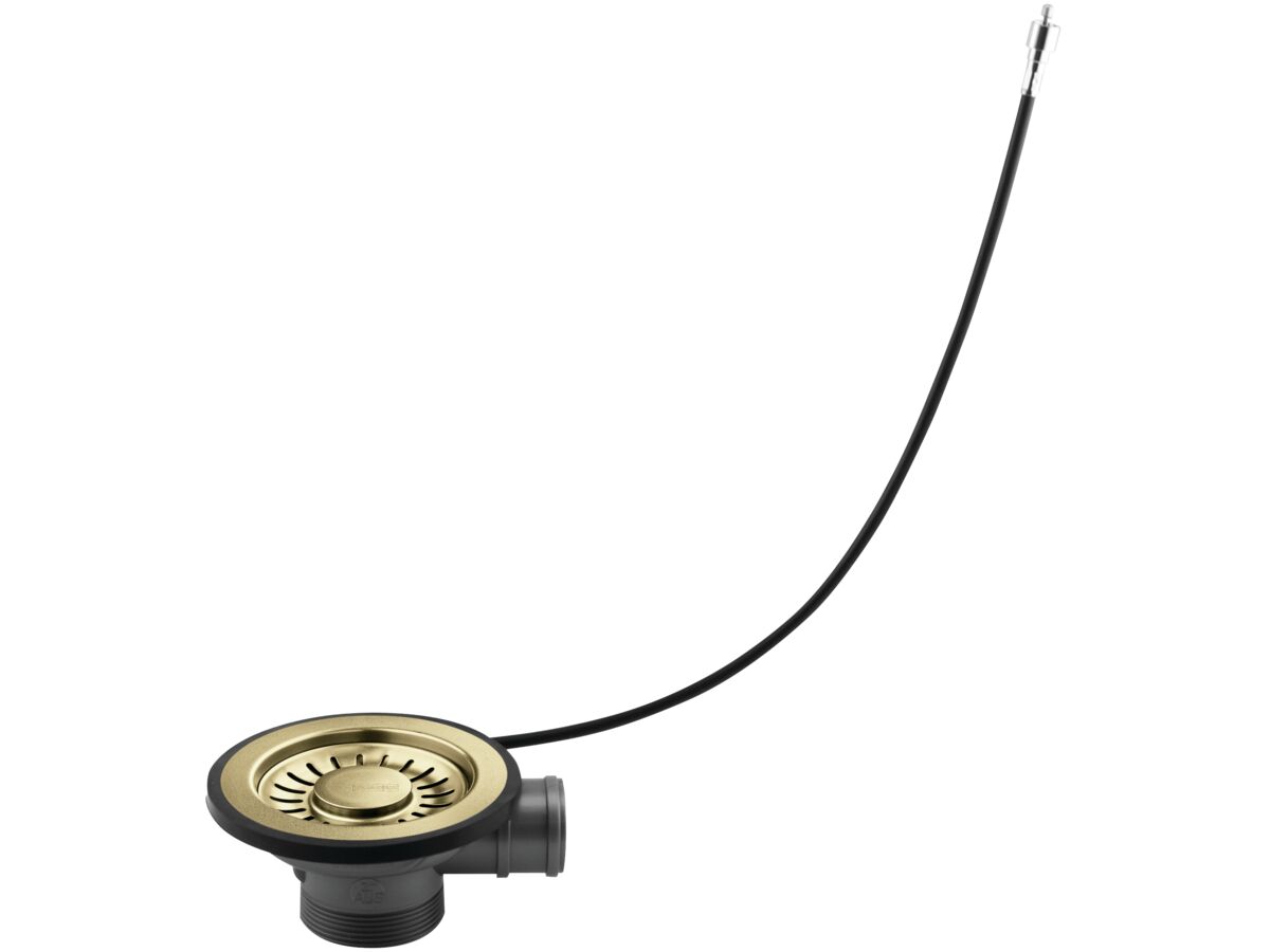 Franke Remote Basket Waste 90mm x 50mm With Overflow Gold PVD