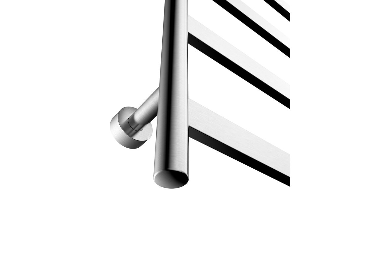 Mizu Stream Heated Towel Rail 600 x 800mm Brushed Stainless Steel from