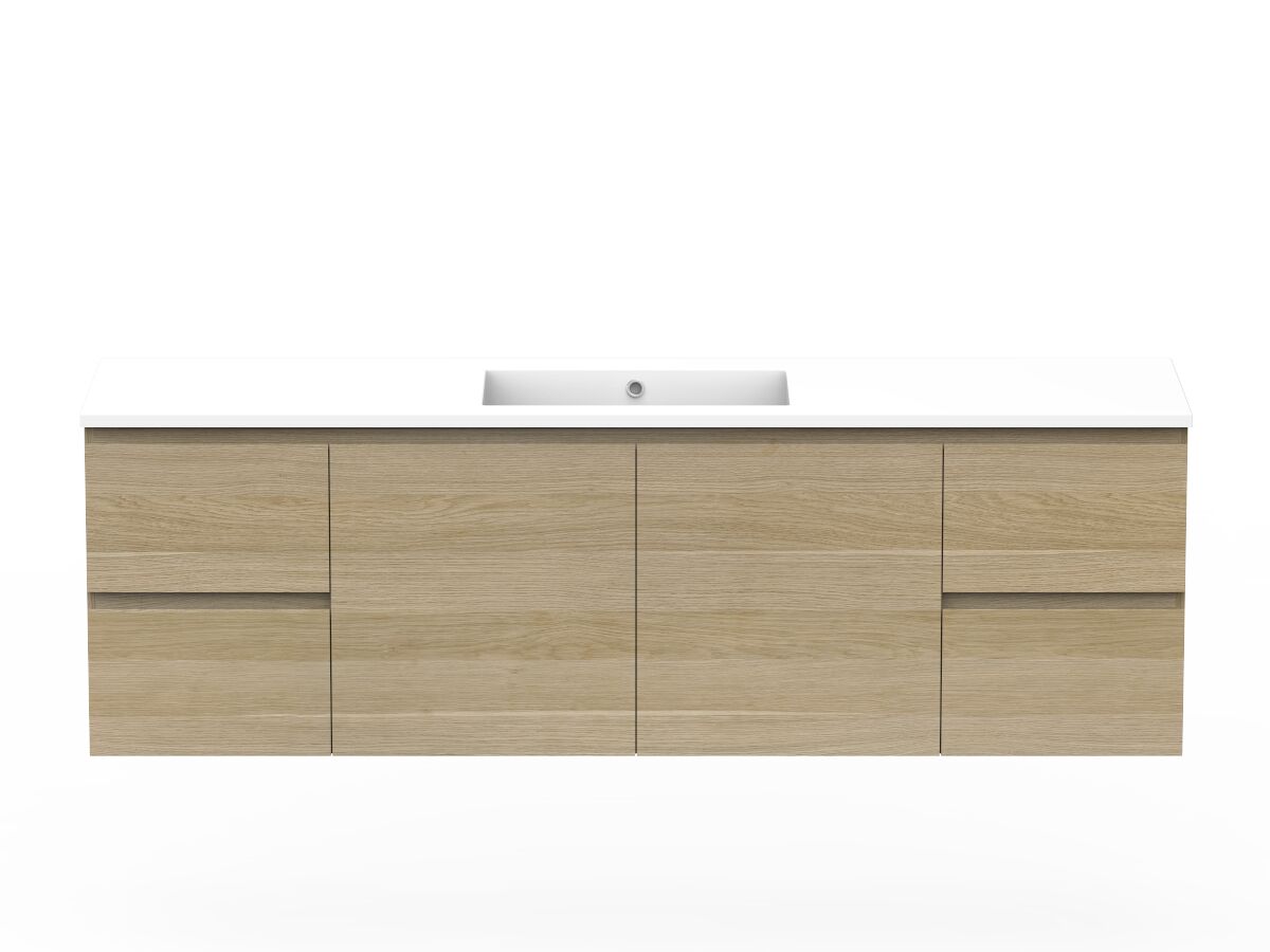 Posh Domaine Plus Conventional 1800mm Single Bowl Basin Wall Hung